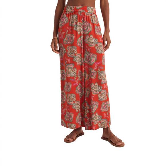 Z SUPPLY Pants - Z Supply Red Floral Wide Leg Pants